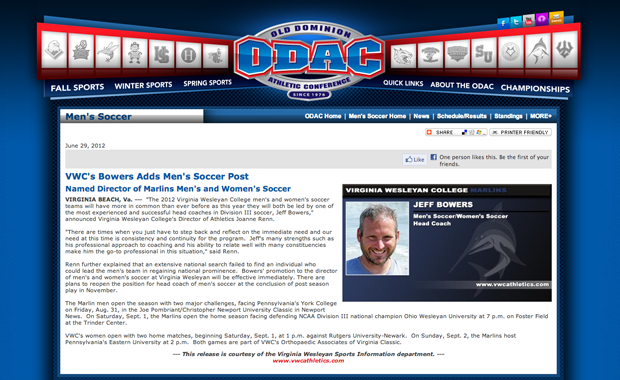 ODAC Highlights Bowers New Role